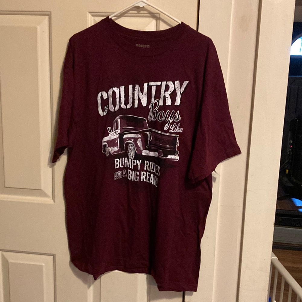 Brisco brand burgundy country boy T-shirt size XL
